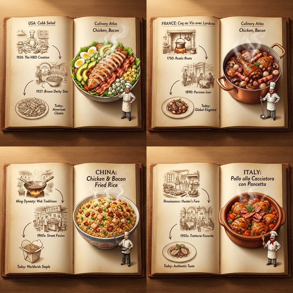 <instruction> Inputs: Ingredients = [User Choice, e.g., Chicken, Baco…