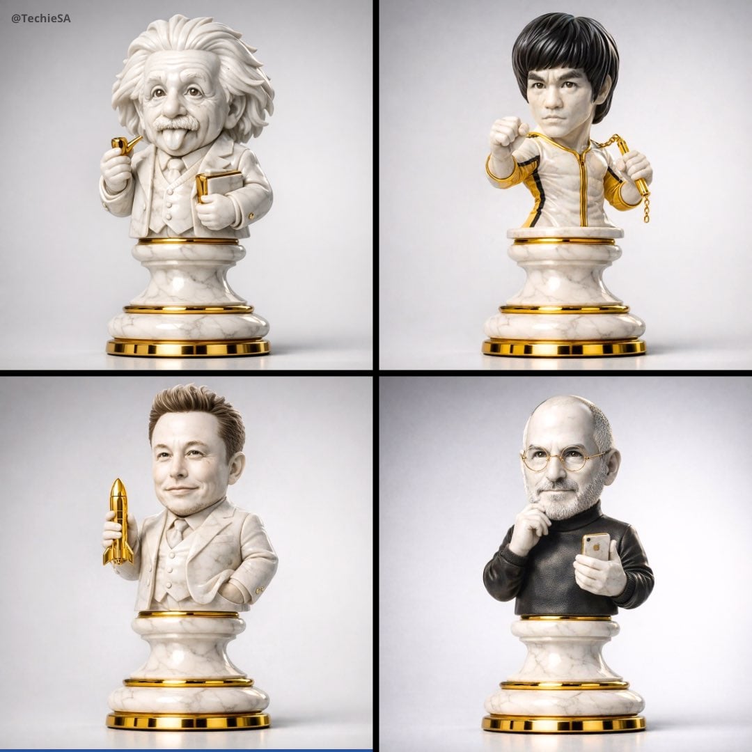 A hyper-detailed 3D render of a collectible chess piece designed as […