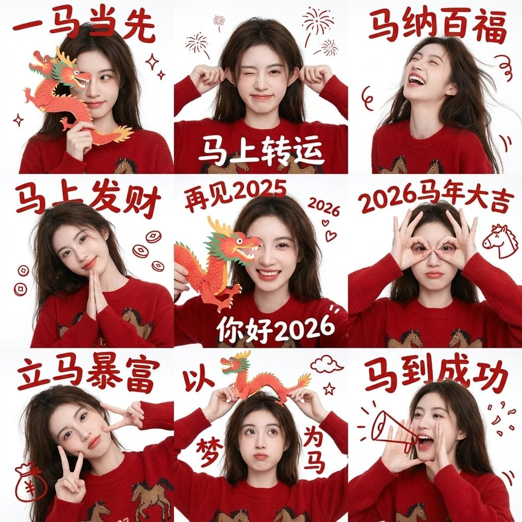 project settings task type 九宫格新年祝福肖像（男生版） 1 1 grid layout 3x3 batch s…