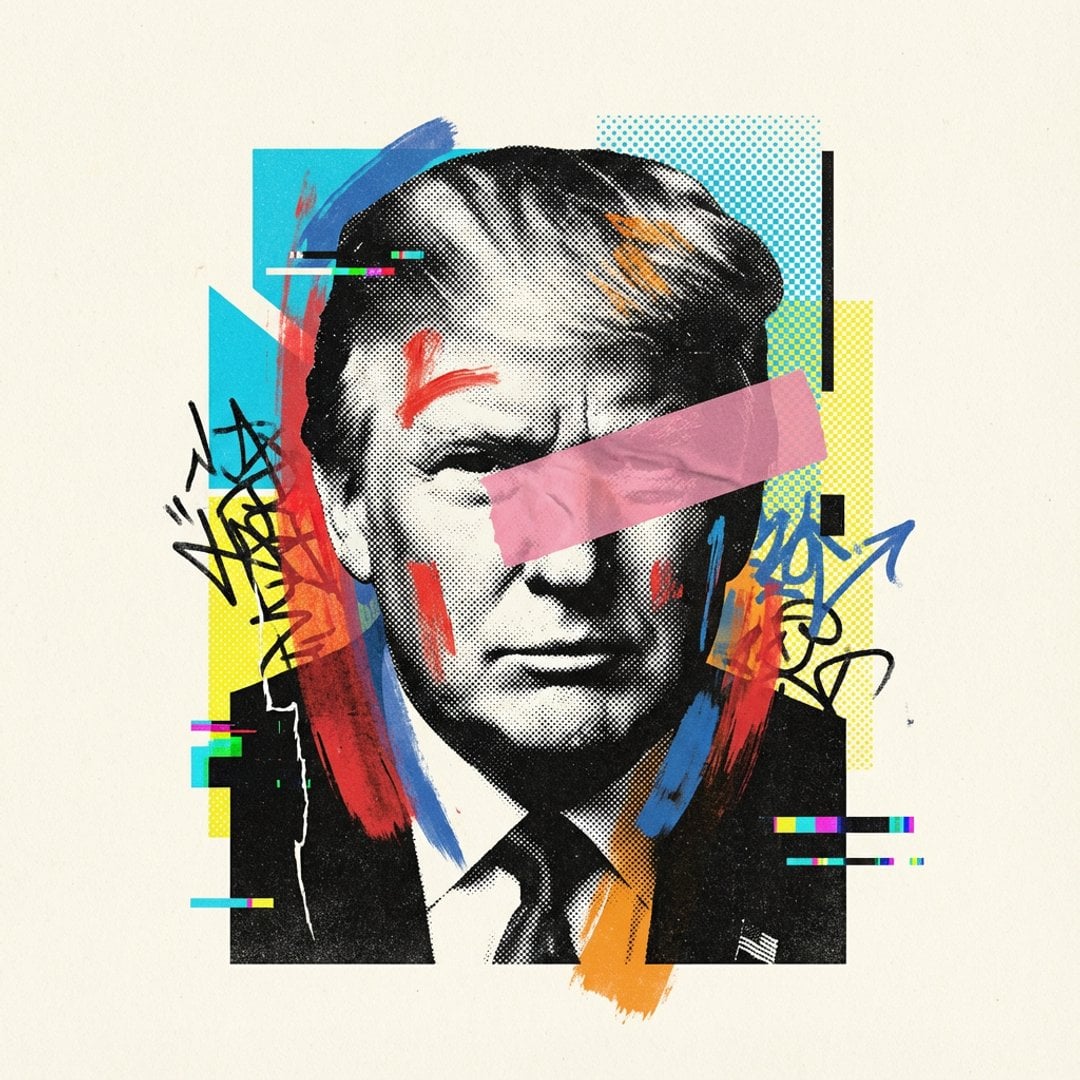 PERSON \ BRAND visualized as the central masterpiece of a surreal ava…