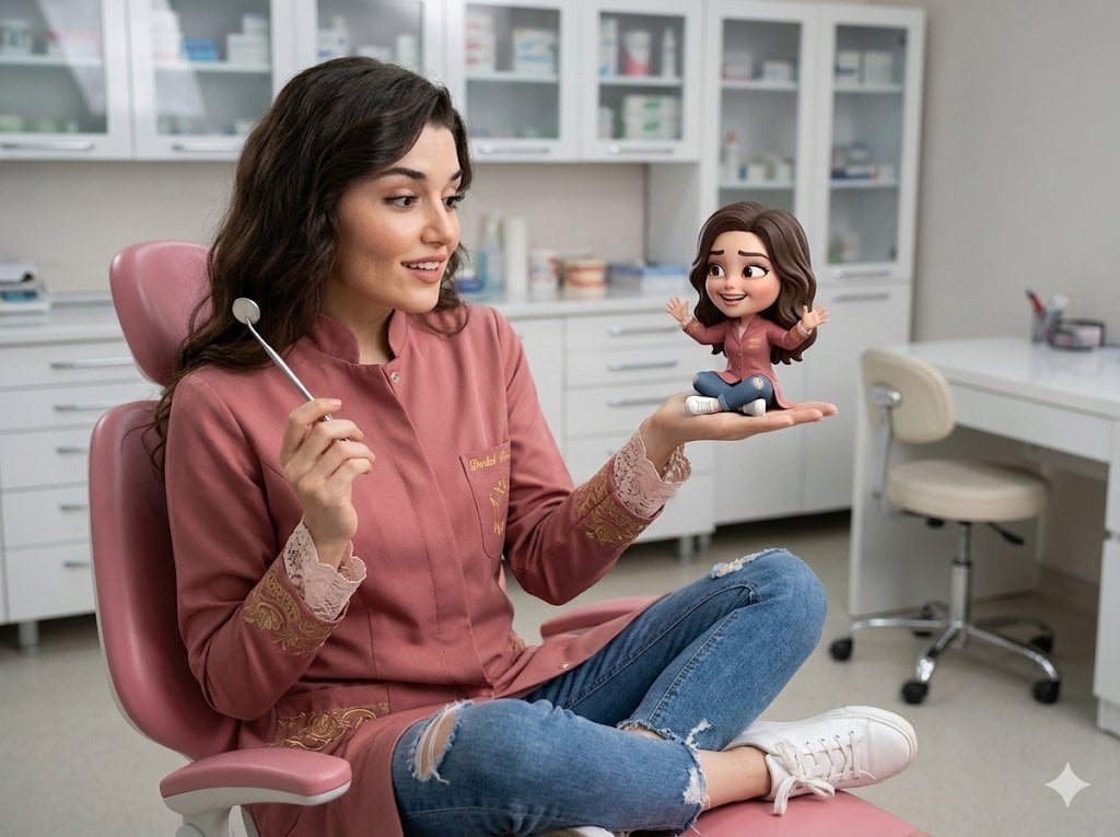 ME AND MY LITTLE 3D CHIBI IN THE OFFICE Ultra-realistic cinematic por…