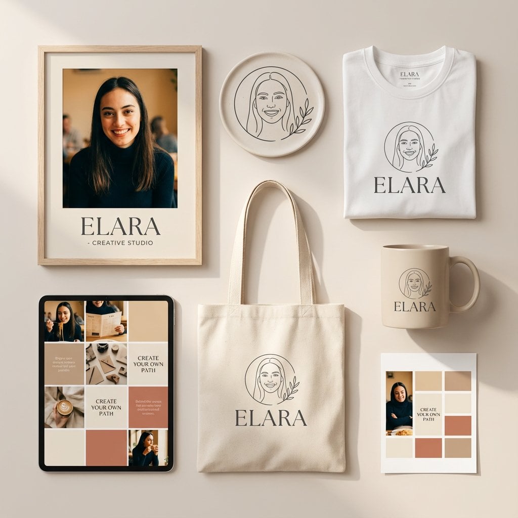 A clean, modern personal branding mockup featuring a cohesive visual…