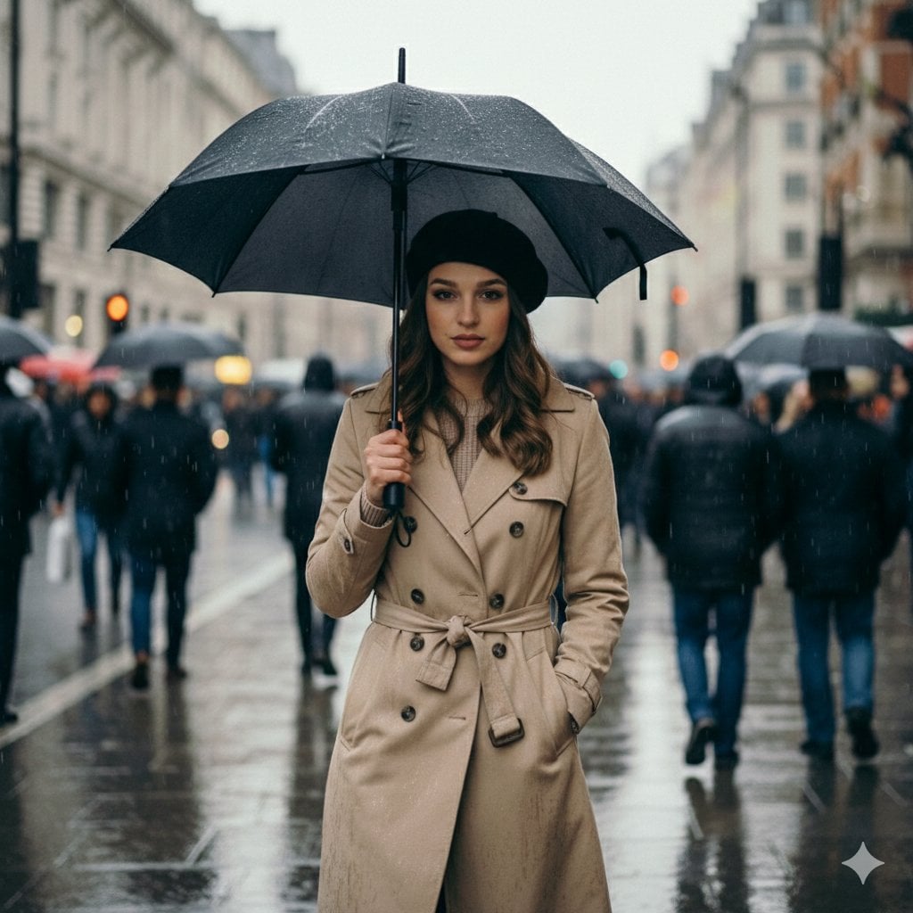 render goal Ultra-cinematic hyper-realistic rainy street portrait wit…