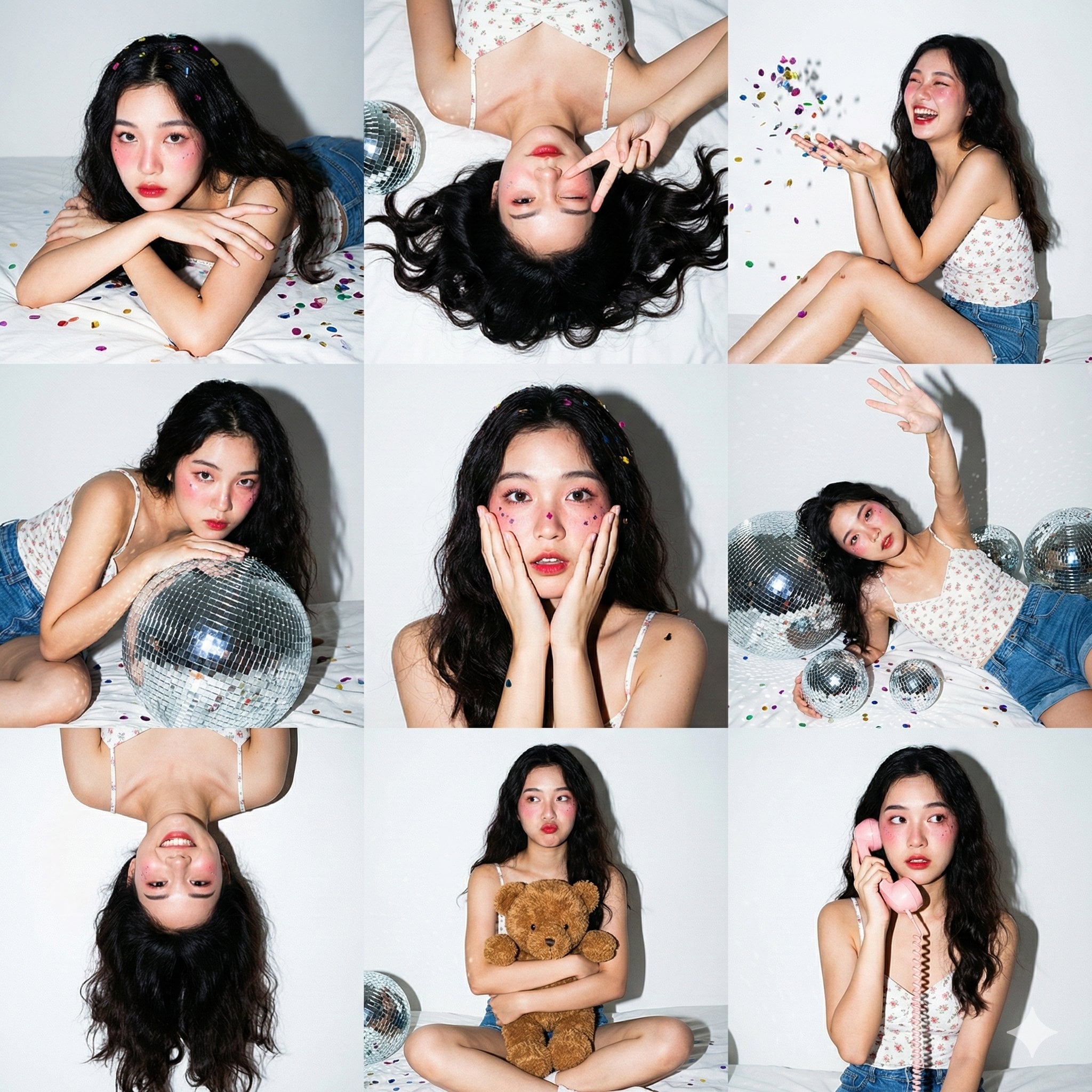 3x3 Photo Collage / 9-Panel Grid.", "layout": "Nine vertical portrait…
