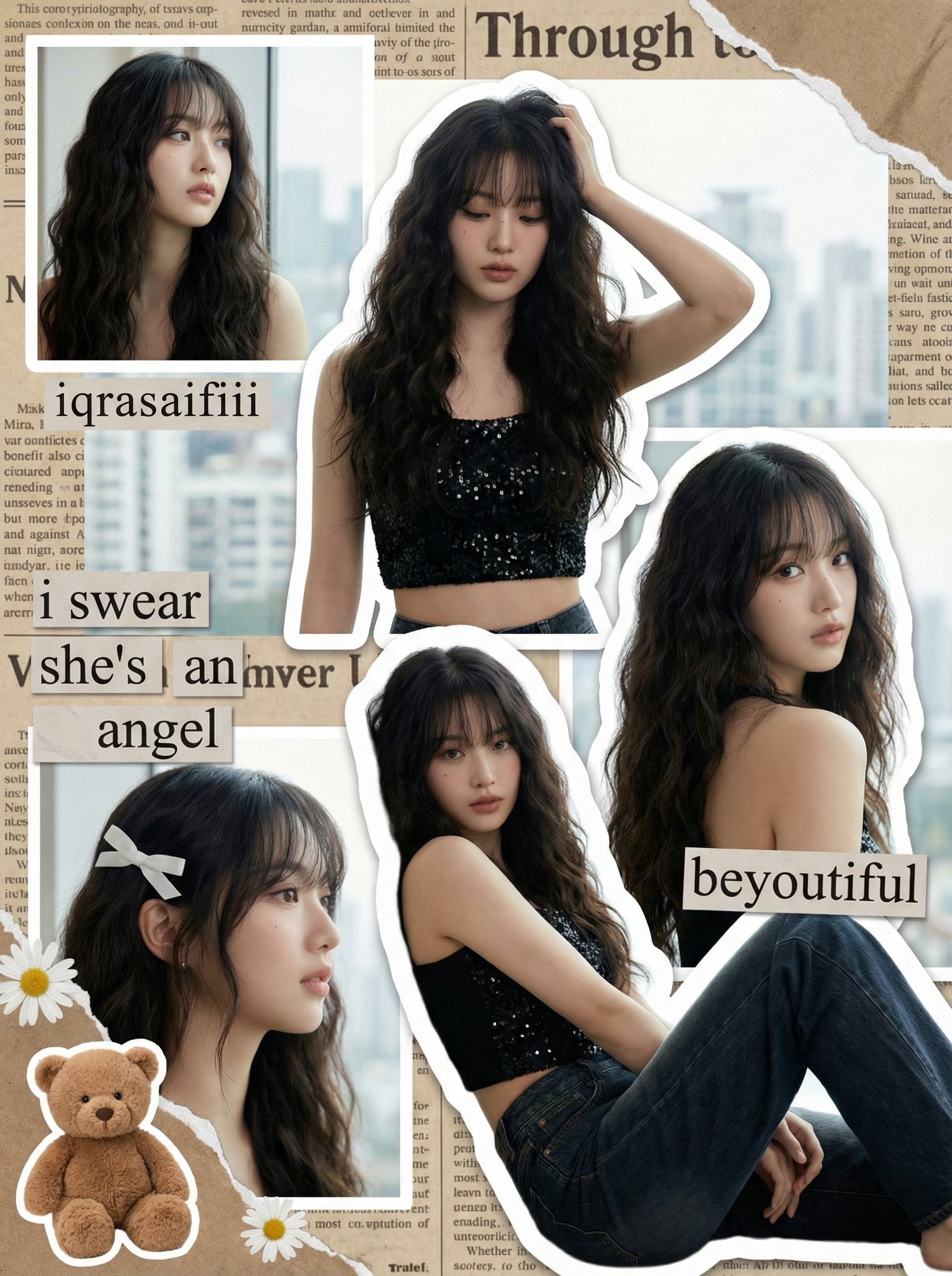 art style description Digital Scrapbook / Fan-Edit Collage. aesthetic…