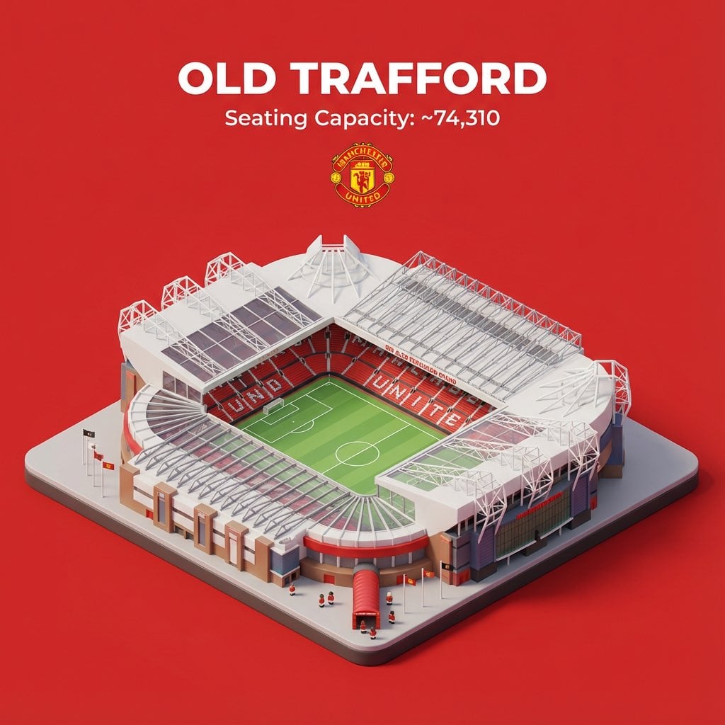 Present a clear, 45° top-down isometric miniature 3D cartoon scene of [STADIUM], with soft refined textures,…