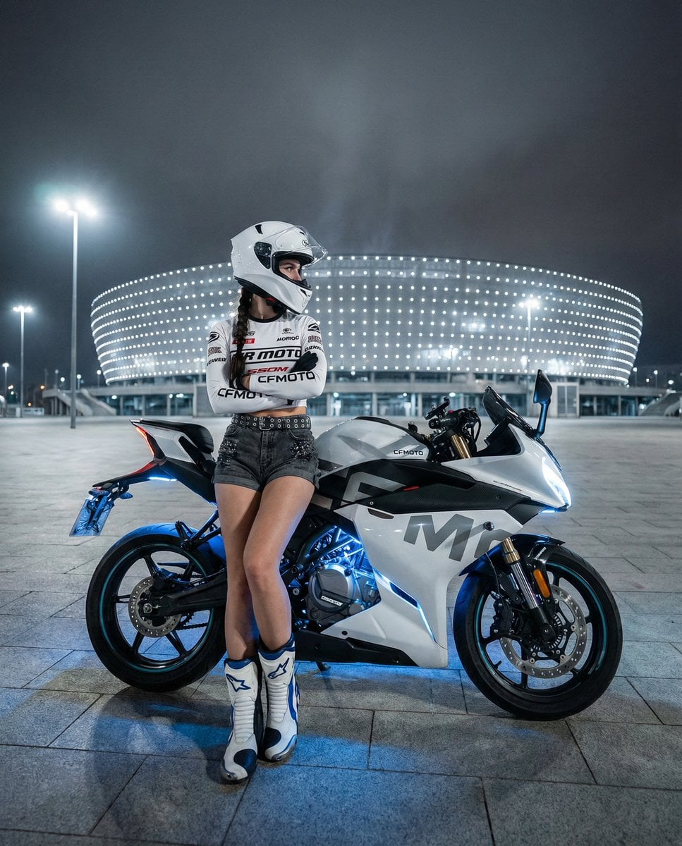 subject details demographics Female motorcyclist. hair Dark hair styl…