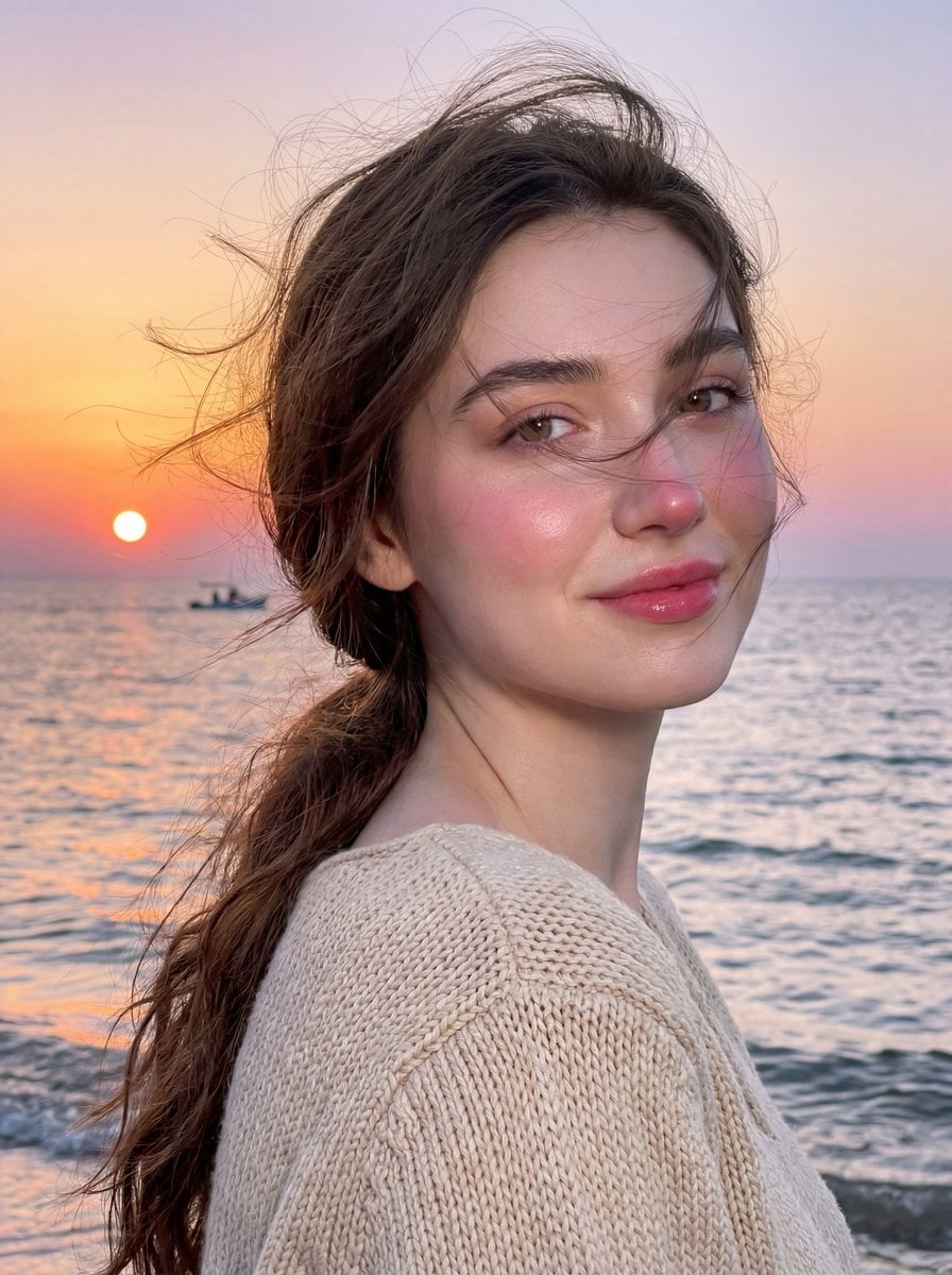 Create an image using the exact same face as the reference image (100…