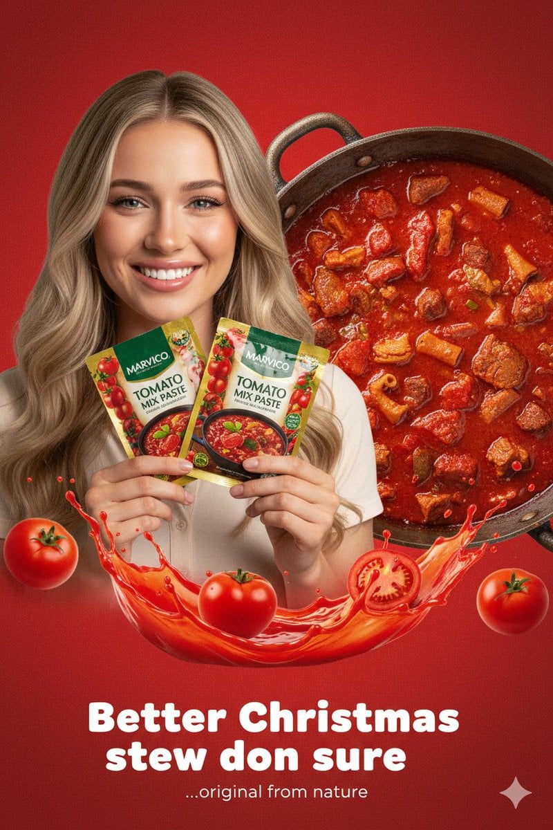 primary Two foil sachets of Marvico Tomato Mix Paste seasoning tilted…