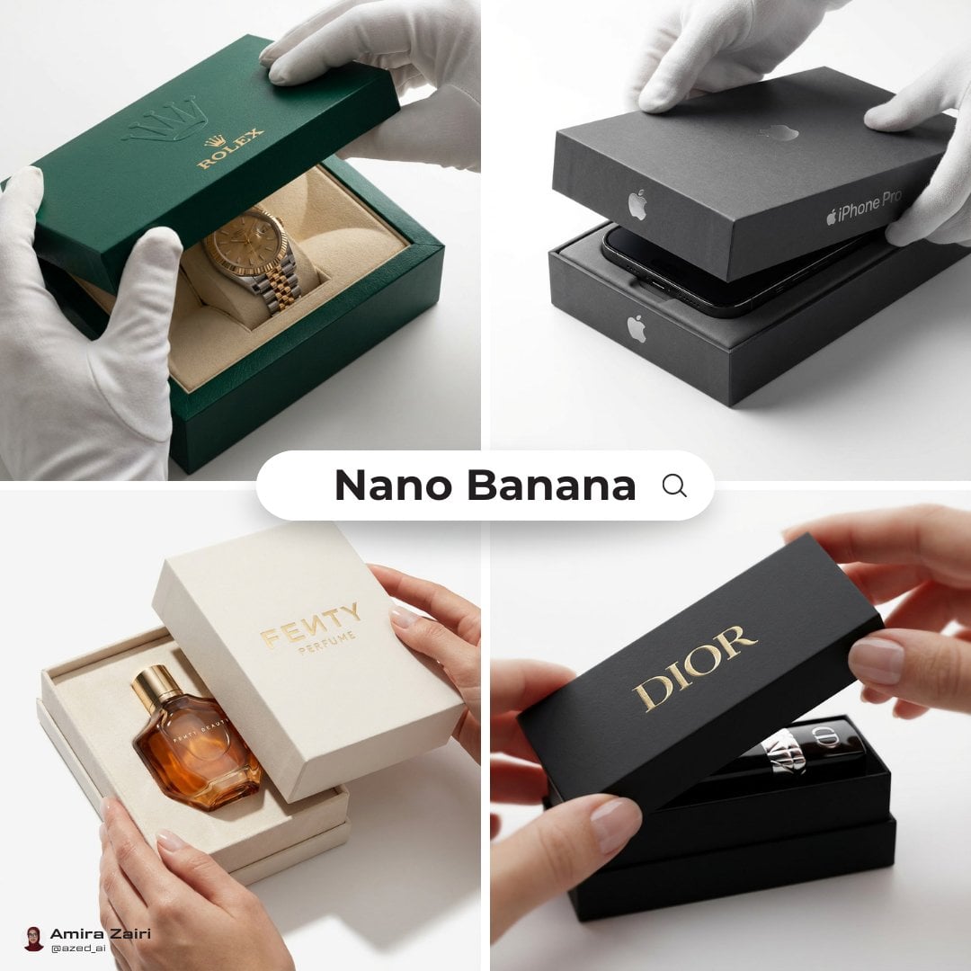 product luxury packaging reveal premium unboxing moment pristine hand…