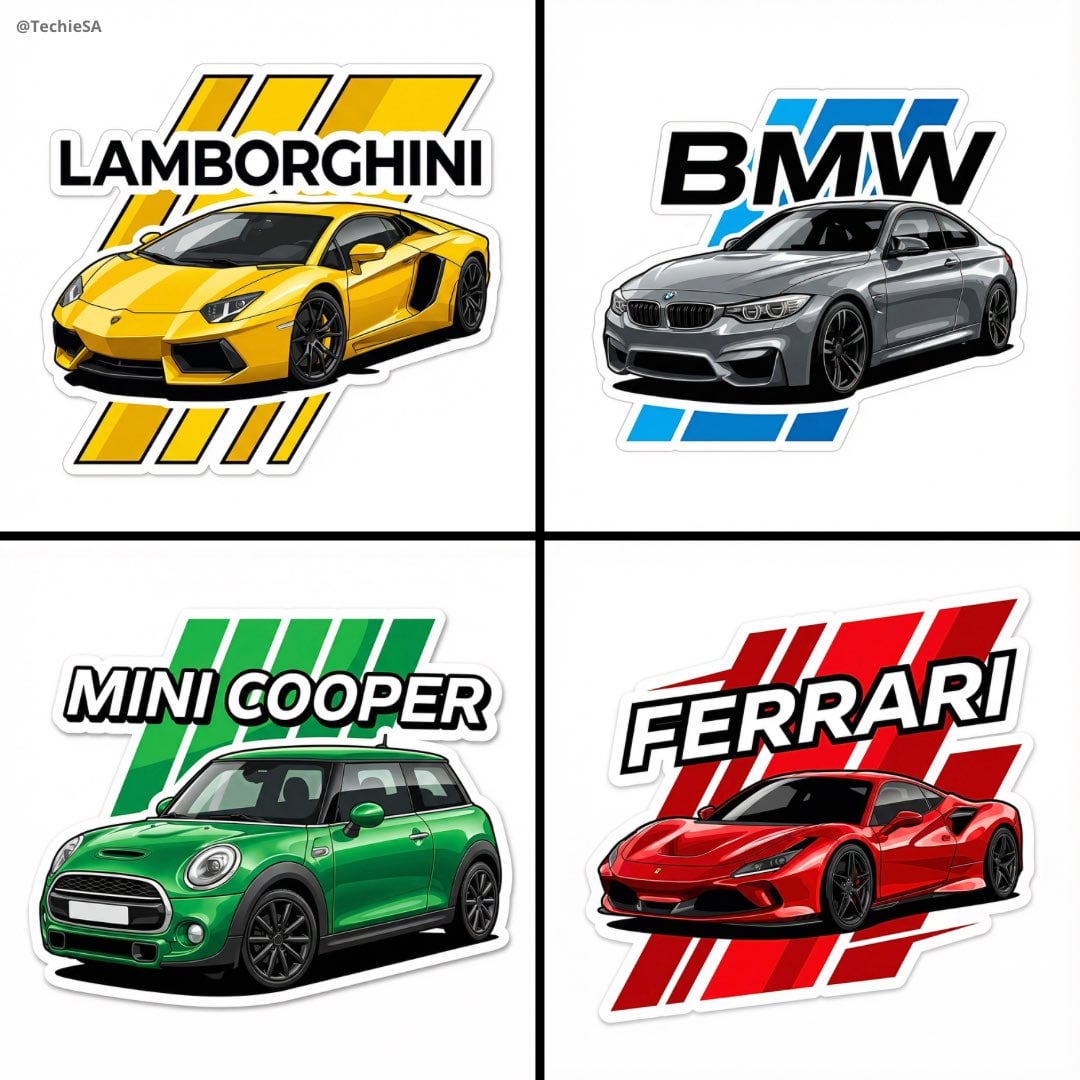 Create a high-quality vector art illustration of a [COLOR] [BRAND + M…