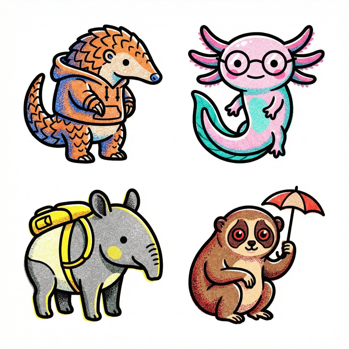 Create a collection of icons representing [a theme], they belong toge…