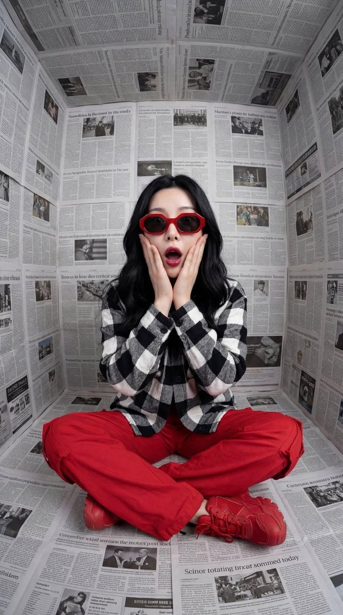 Objective Create a stylized fashion portrait with bold contrast and a…