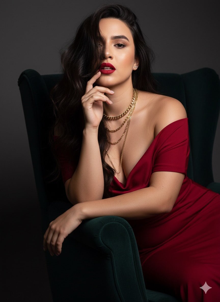 image request genre High-fashion editorial portrait vibe Luxury magazine aesthetic Elegant bold confident 4 4…