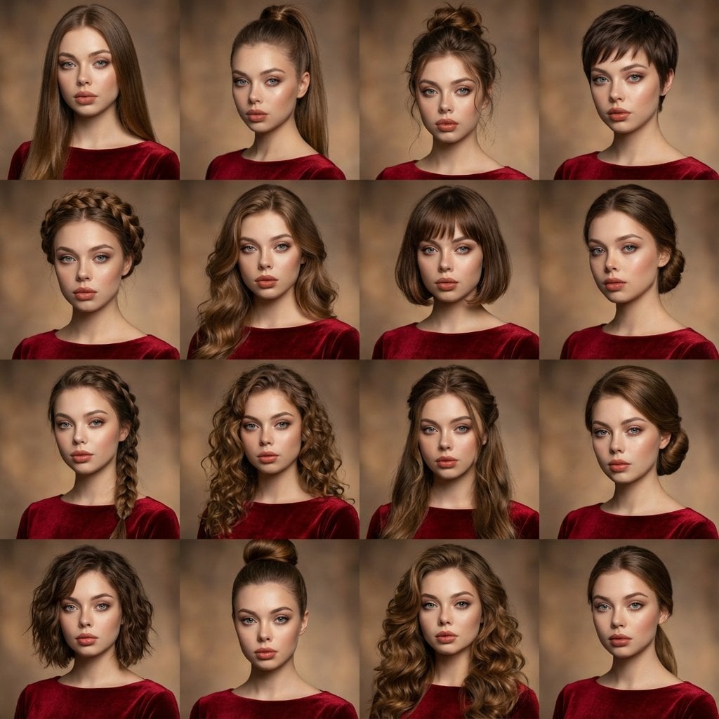 A high-quality photo collage featuring the same person with identical…