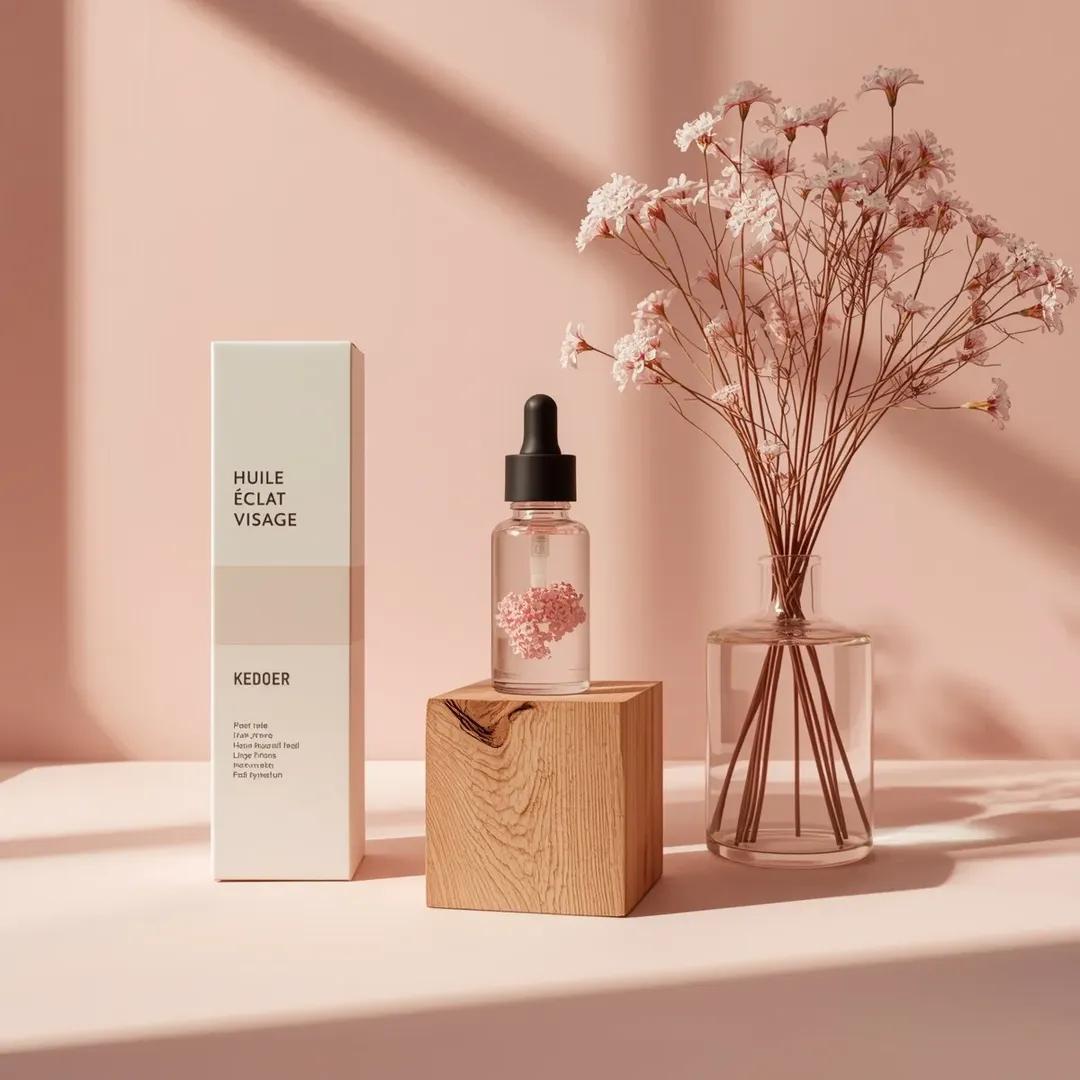 Ultra-realistic minimalist studio product photography of a small tran…