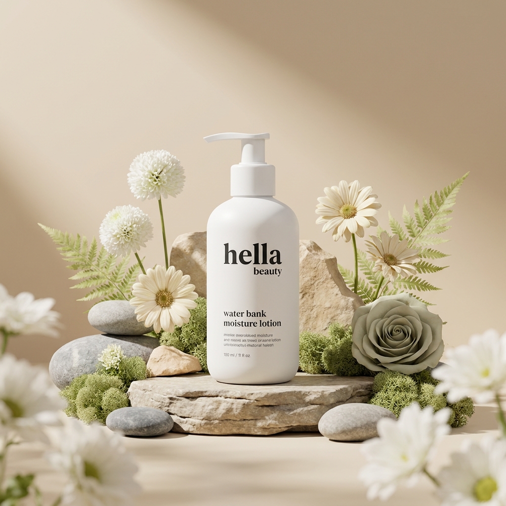 Ultra-high-end photorealistic commercial skincare product photography…