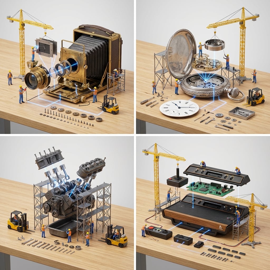 <instruction> Input A is a Mechanical Device or Gadget (e.g., Vintage…