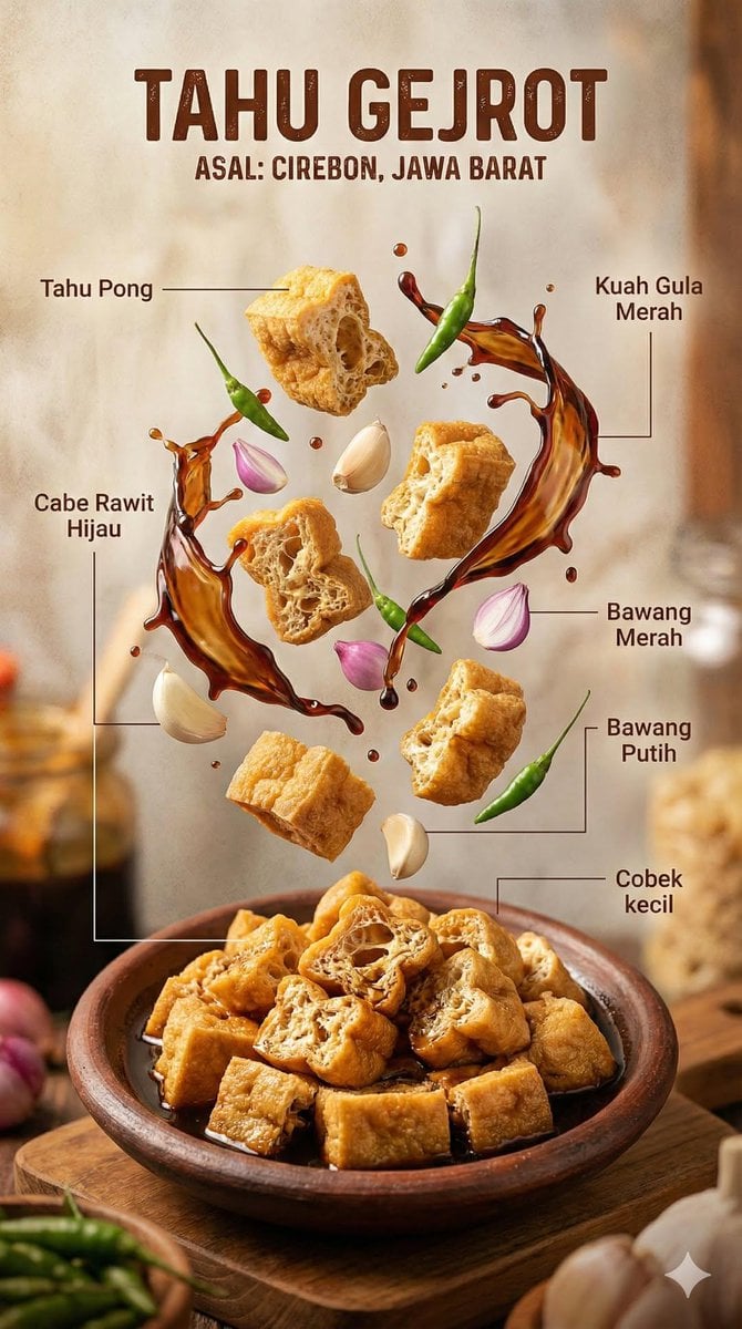 image prompt Hyper-realistic food infographic cuisine Indonesian base element Traditional bowl with steaming…