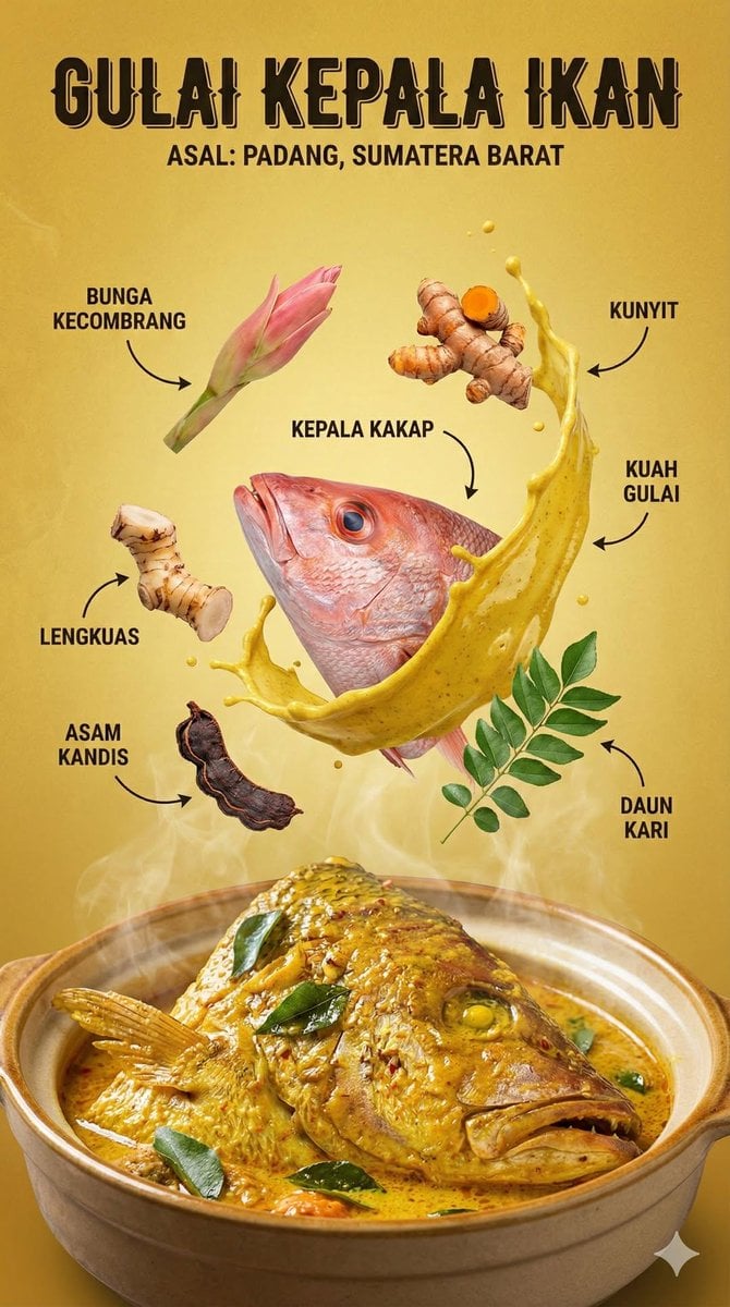 image prompt Ultra-realistic Indonesian traditional food infographic poster layout and composition orientatio…