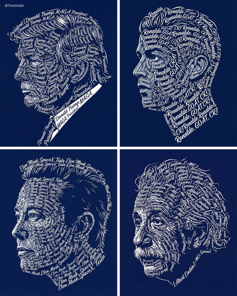 Create a typographic art portrait using the uploaded photo of a perso…