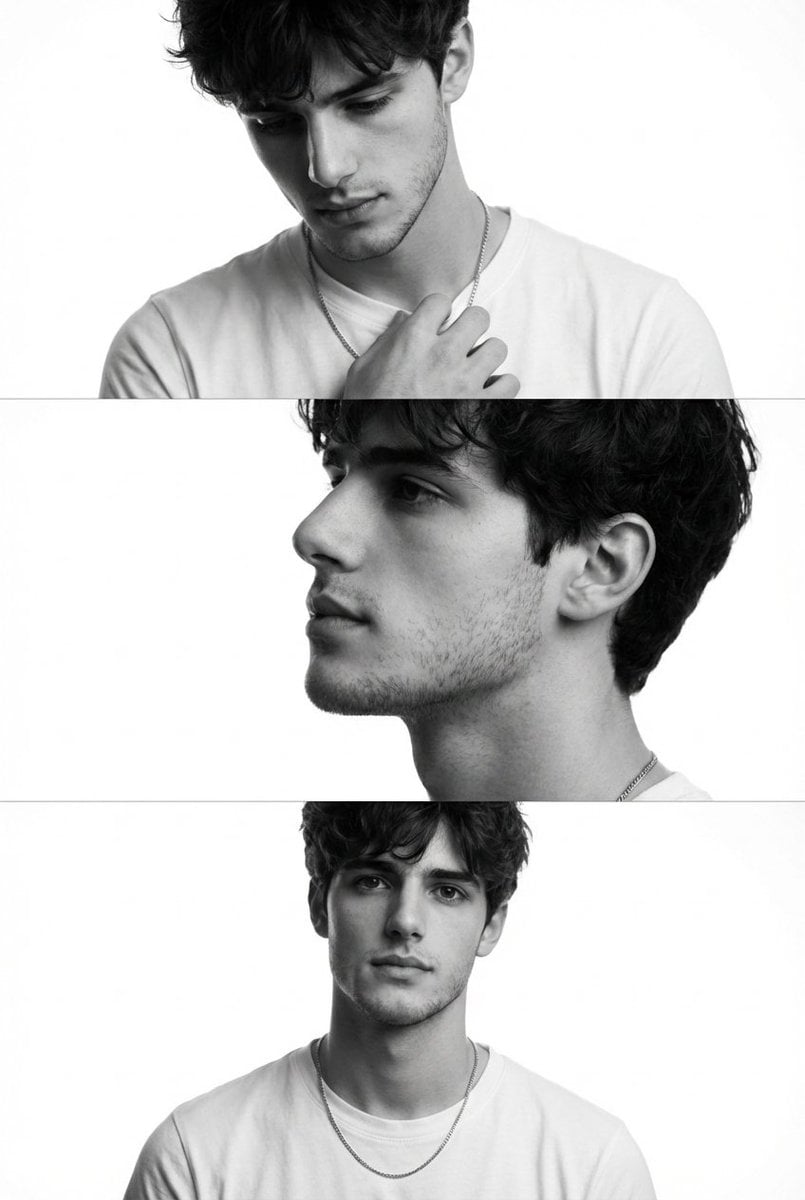 Preserve the face, proportions, and external features of the model as…