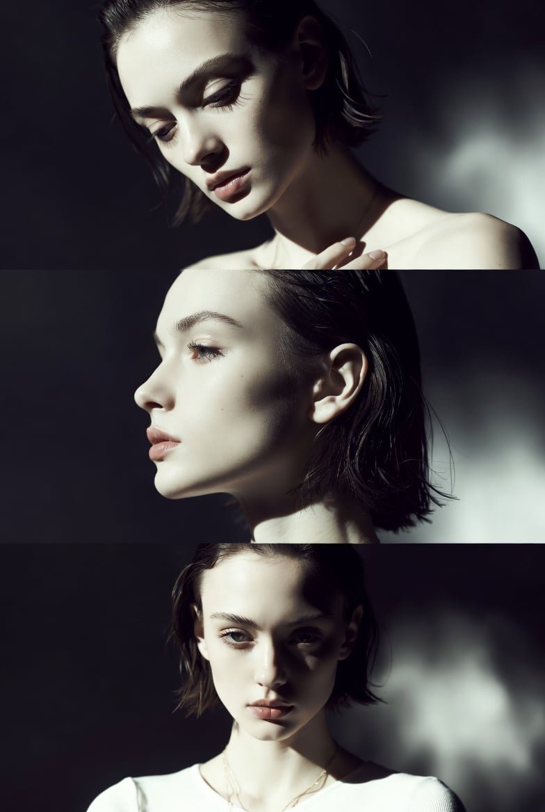 Preserve the face, proportions, and external features of the model as…