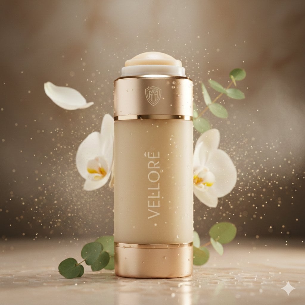 master prompt product luxury body deodorant brand name VELORÉ product…