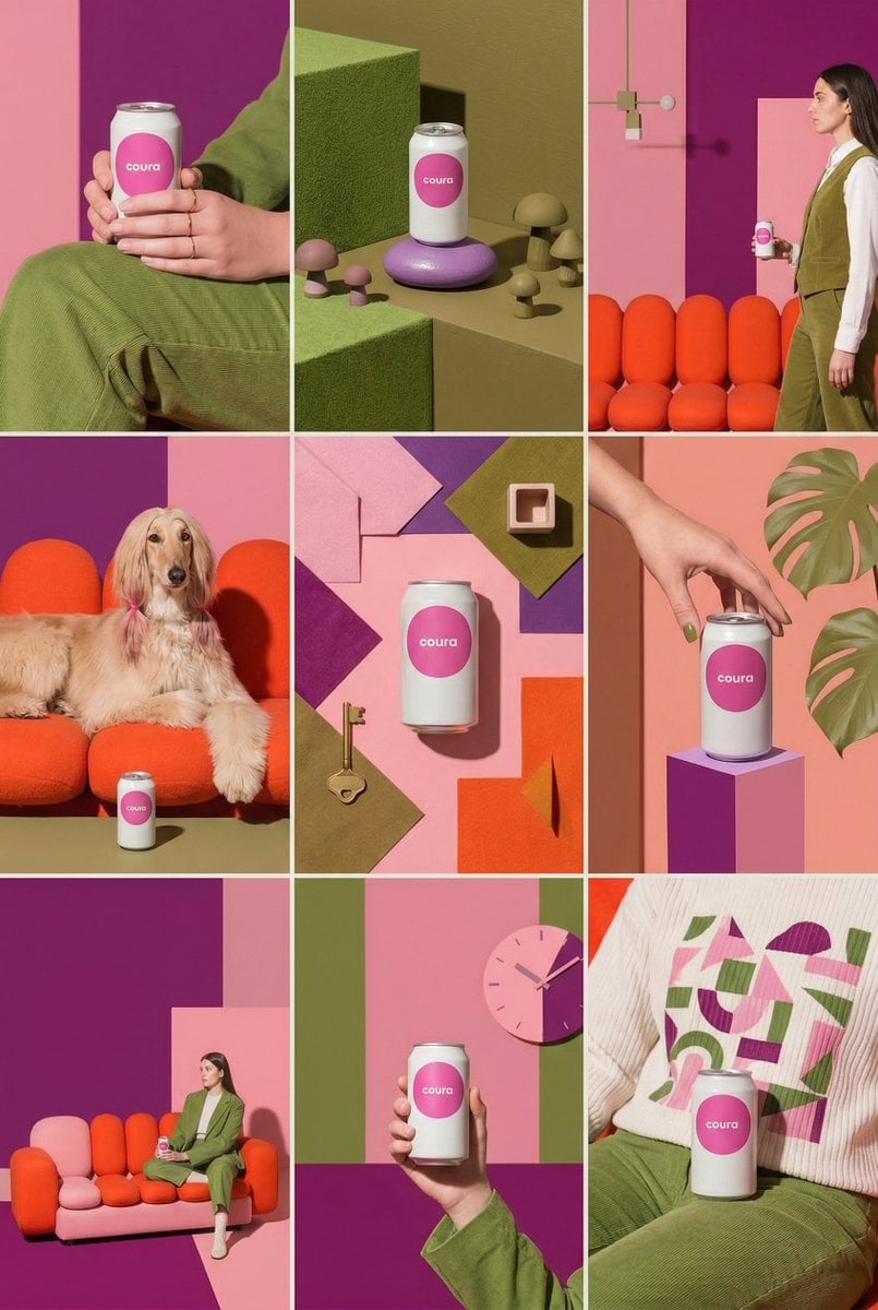 Create a 9-image Instagram feed for this product in [the same aesthet…