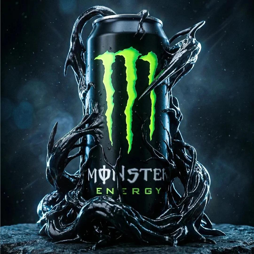 Cinematic ultra-high-end product photography of an official Monster E…