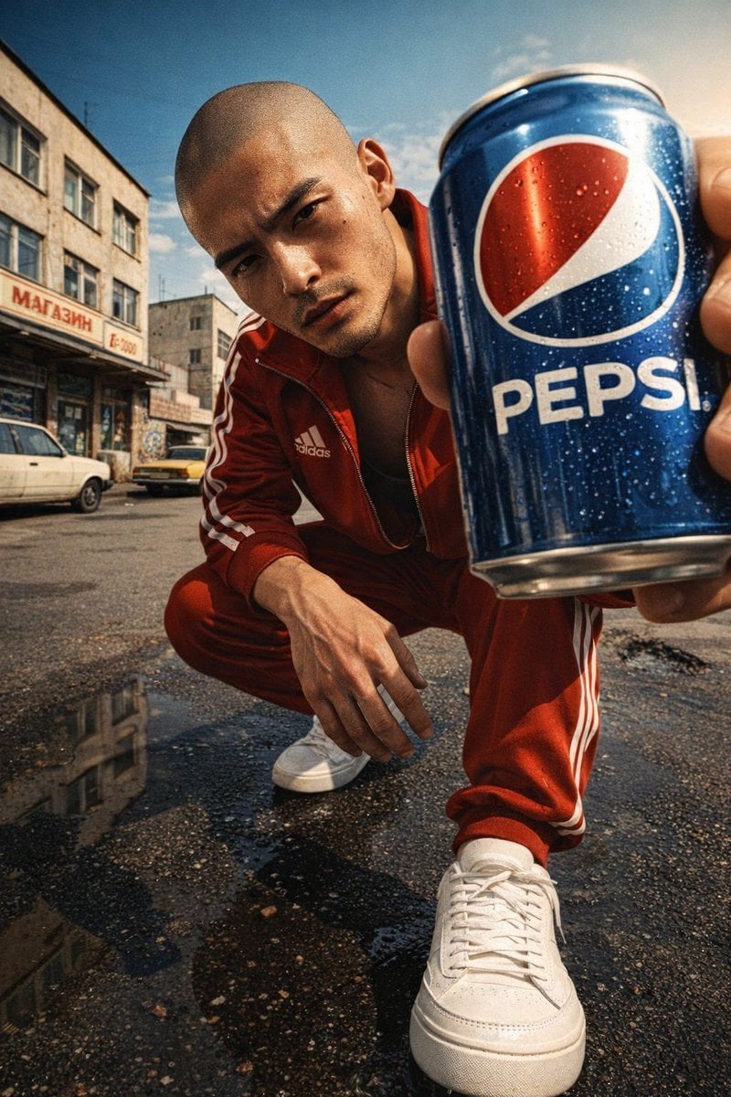 Ultra-realistic, glossy magazine-style portrait of a young male model…