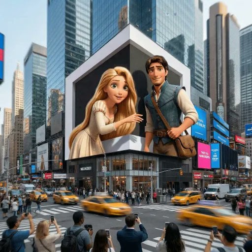 location Busy Western metropolitan intersection inspired by New York…