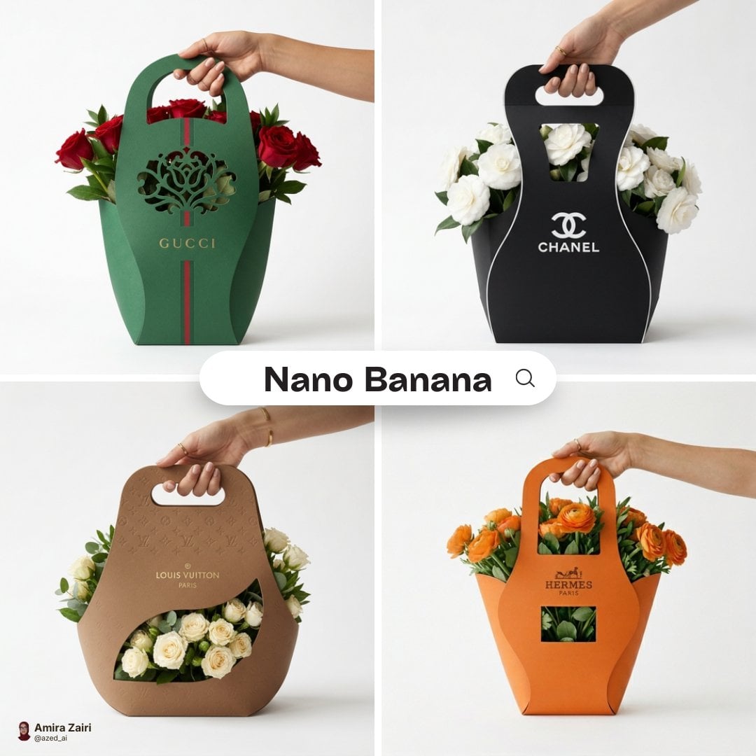 Minimalist branded flower packaging design for [brand], eco-friendly…