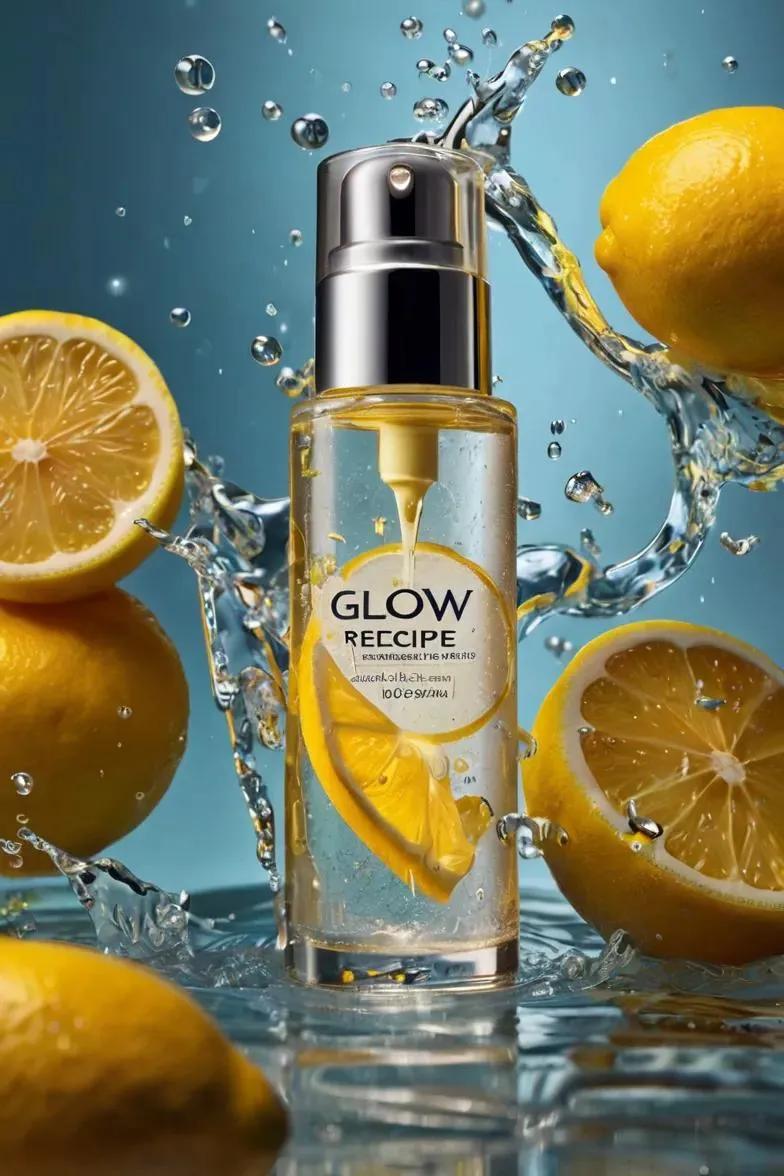 Ultra-realistic skincare advertising photography featuring a frosted…