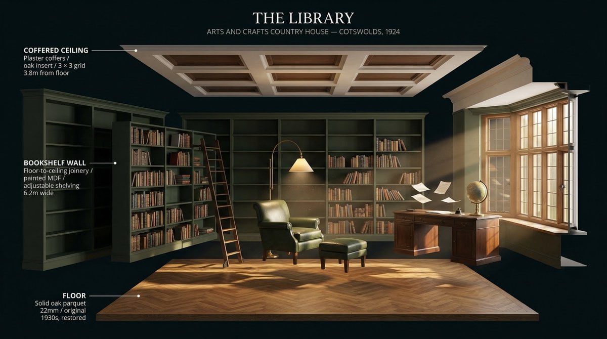 ROOM pulled apart in 3D every surface and object floating at its exac…