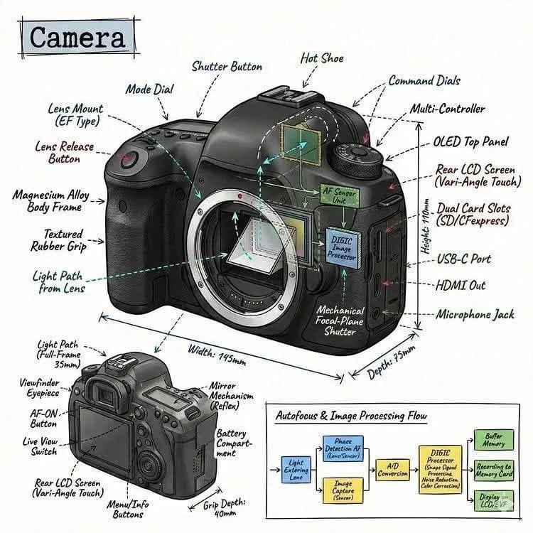 Create an infographic image of [OBJECT], combining a realistic photograph or photorealistic render of the obj…