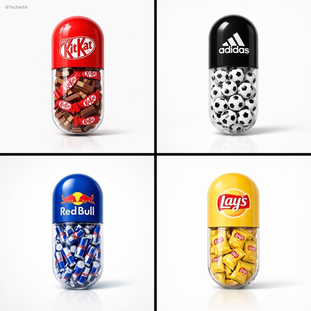 Create a minimal poster. A large capsule pill centered in the frame.…