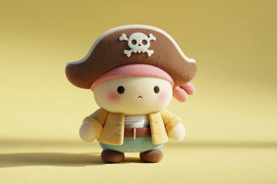 A cute full-body [SUBJECT] plush toy, plush doll art, stylized 3D cha…