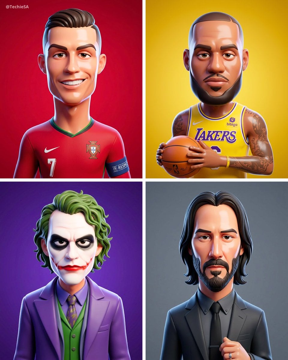 Transform the person from the attached photo into a smooth stylized 3D cartoon character in the same style as…