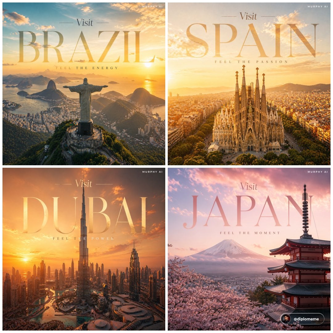 Cinematic luxury tourism poster, Spain, iconic view of Sagrada Famíli…