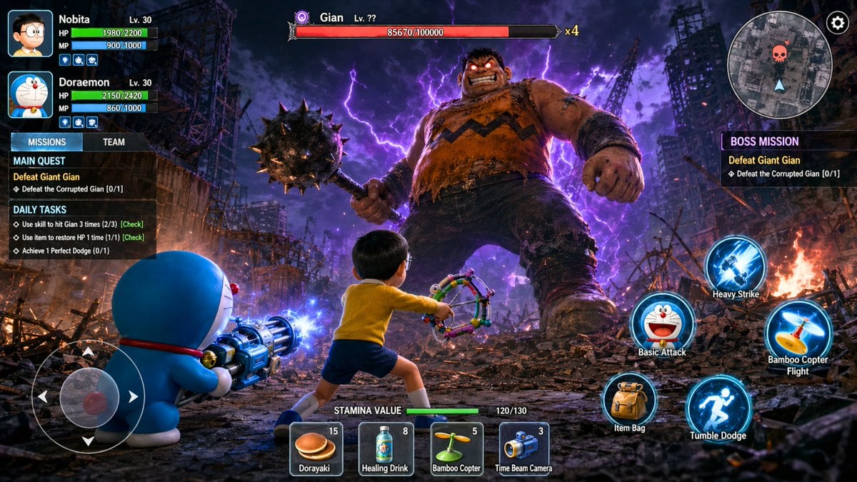 A high-resolution, photorealistic 3D action RPG mobile game screensho…