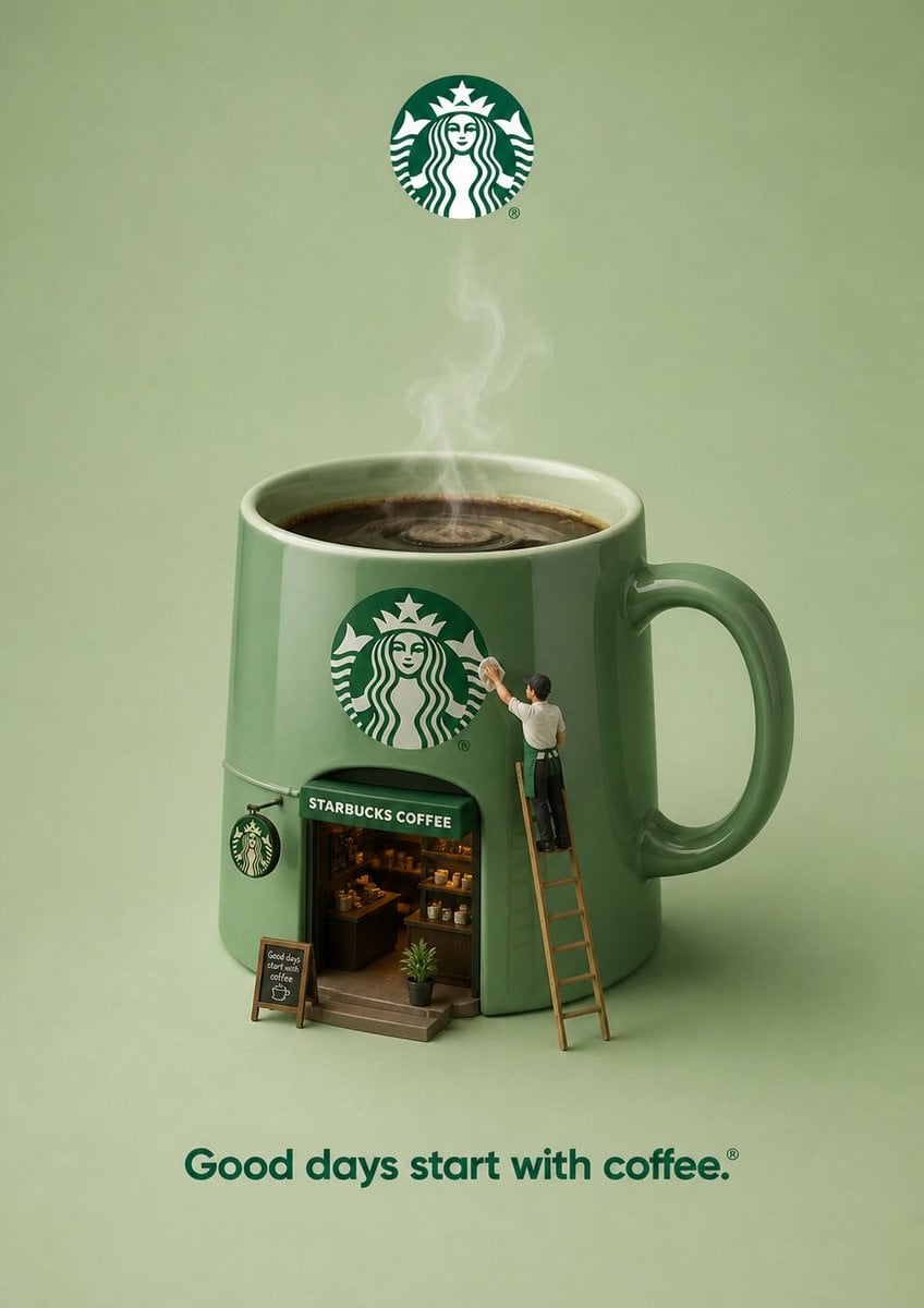 Create a creative 3D advertisement for [ type here any brand ], featuring a surreal object made from elements…
