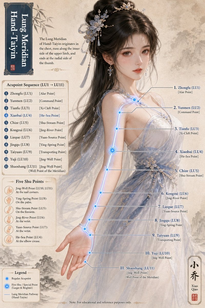 Meridian Name Meridian & Acupoint Educational Infographic Xianxia-ins…