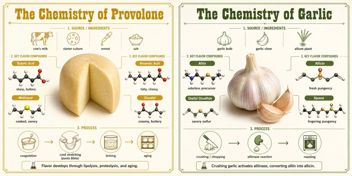 2x1 grid, Do this: Provolone & Garlic <instruction> 1. The Semantic Inference Engine (Chemical Deconstruction…