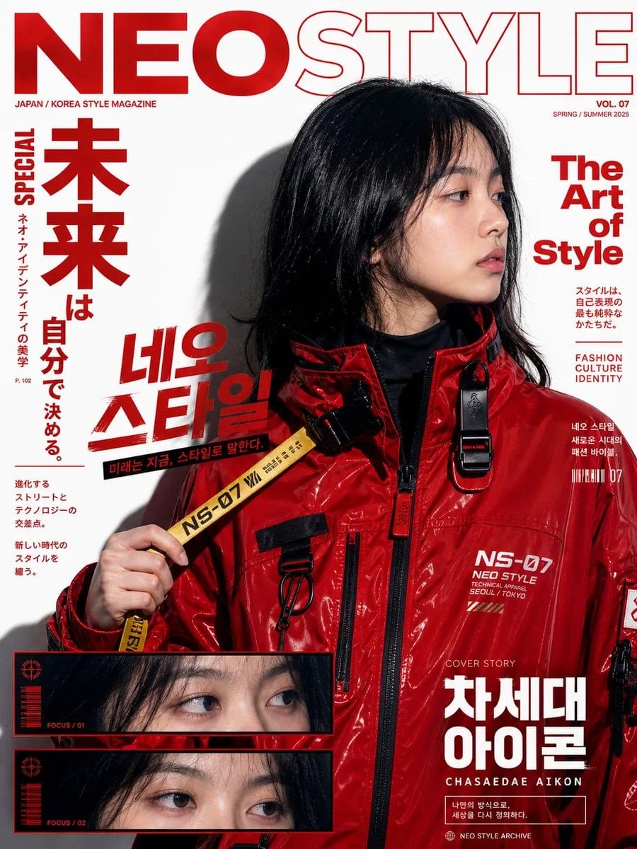 Create a bold Y2K pop-street editorial collage featuring a young person as the central subject, combining pla…