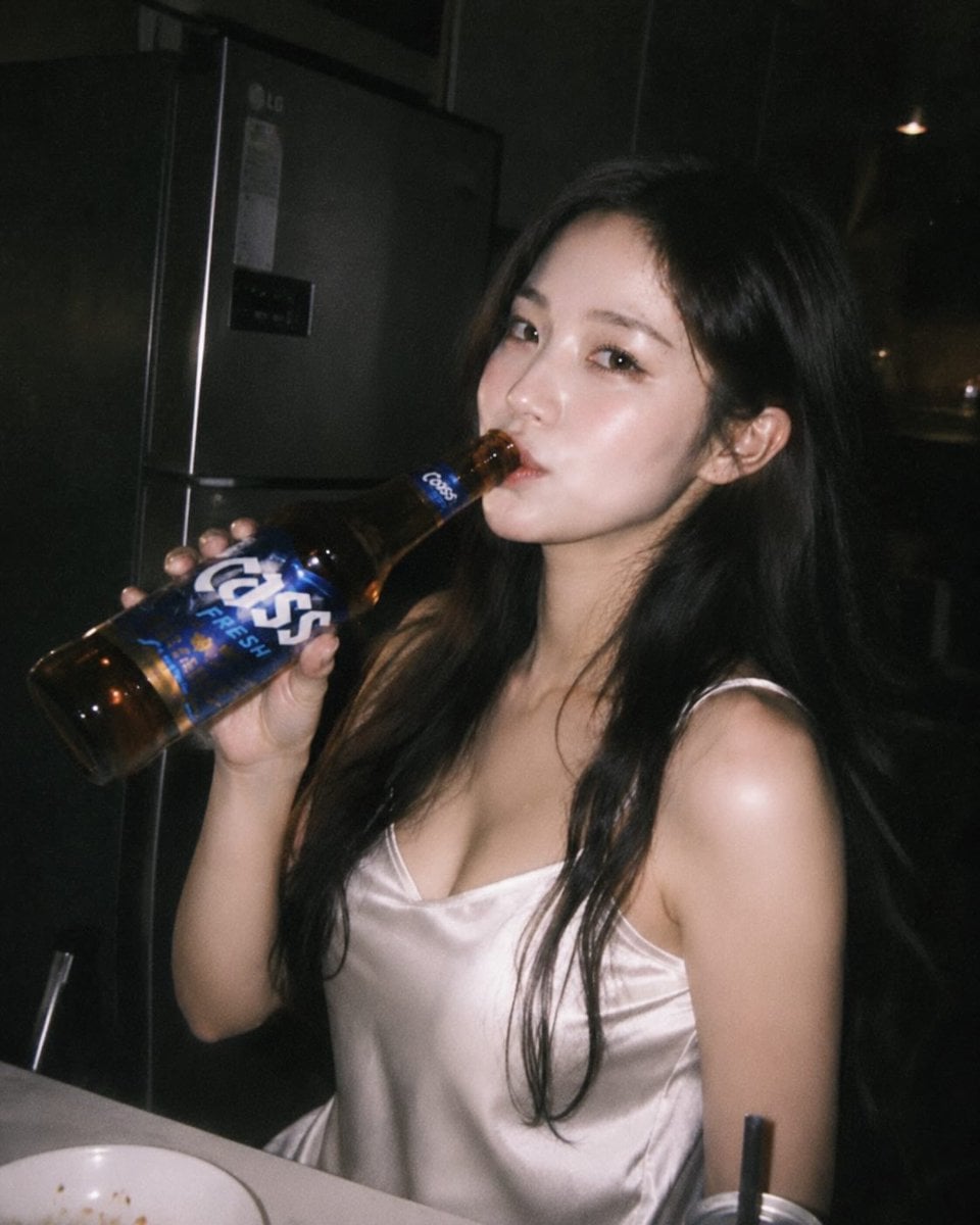 Ultra-realistic candid night photography of a beautiful East Asian wo…
