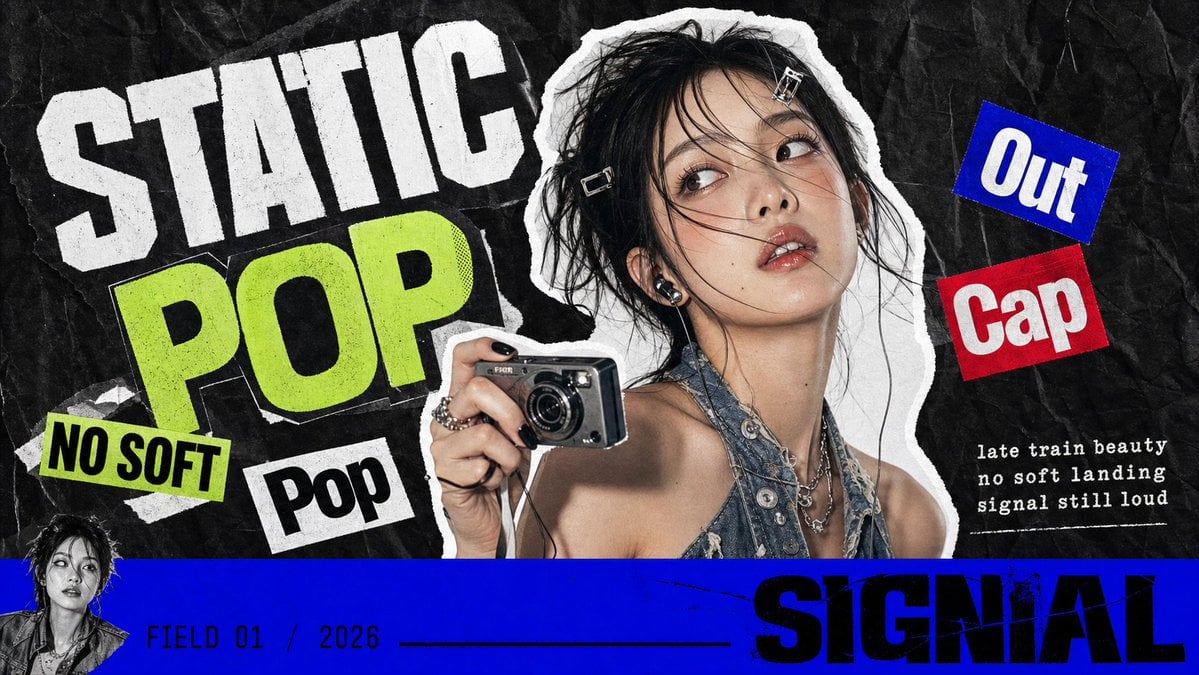 Create a 9:16 K-pop apocalypse ransom zine poster featuring [SUBJECT] [SUBJECT_ACTION], styled in [WARDROBE_S…