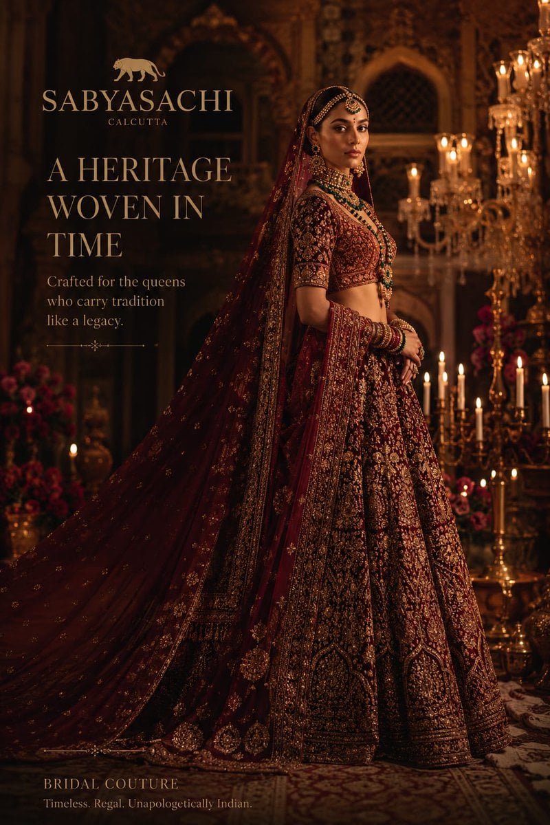 Luxury haute couture bridal fashion campaign inspired by elite Vogue,…