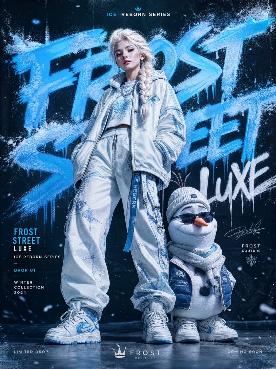 URBAN GRAFFITI FASHION CAMPAIGN — ELSA & OLAF EDITION IMAGE TYPE Prem…
