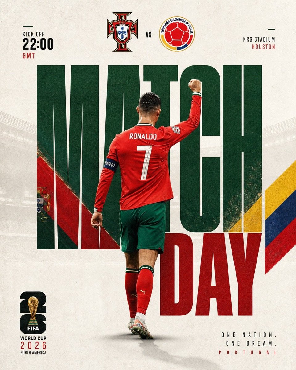 Ultra-realistic football match day poster design, Cristiano Ronaldo s…